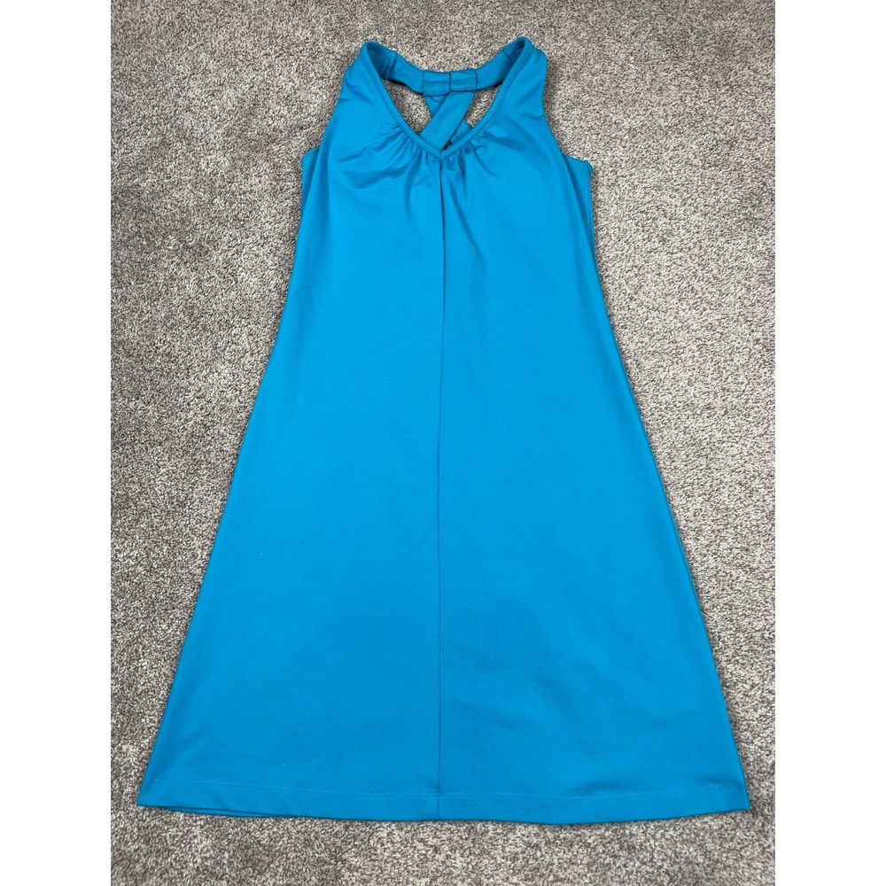 Athleta Dress Womens XS Teal Blue Padded Tank Athleisure Tennis Beach Vacation